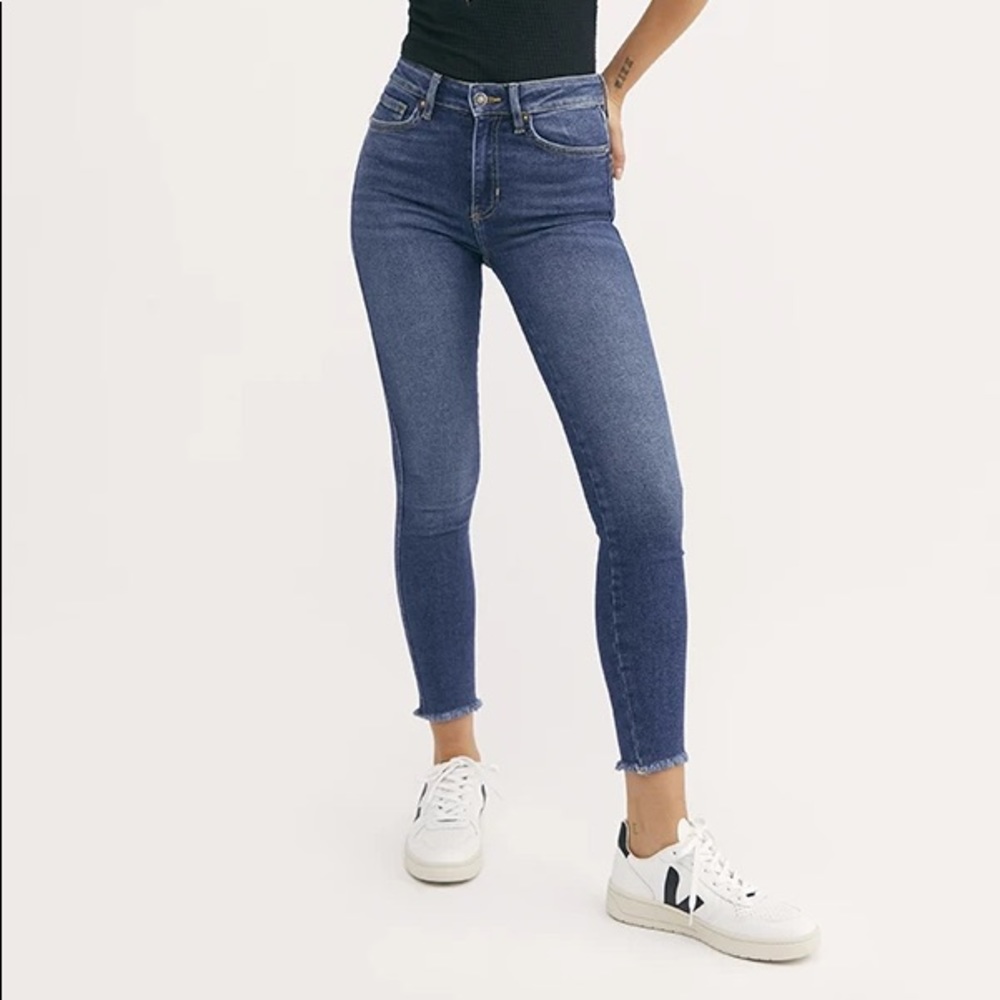 Free people raw high rise blue leggings